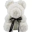 Trinidad Blumen Florist- Luxus weiße Rose Teddy Bouquet/Blumenschmuck