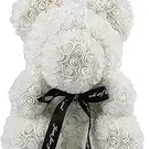 Trinidad Blumen Florist- Luxus weiße Rose Teddy Bouquet/Blumenschmuck
