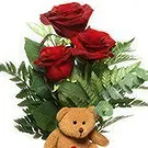 Prokuplje flowers  -  Red Roses with Teddy Flower Bouquet/Arrangement