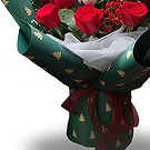 Qingdao flowers  -  Seasonal Red Rose Christmas Bouquet Flower Bouquet/Arrangement