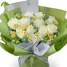 China flowers  -  Classic White Roses and Chamomile Mixed Bouqu Flower Bouquet/Arrangement