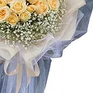 China flowers  -  Soft Champagne Rose Bouquet with Baby's Breat Flower Bouquet/Arrangement