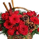 China flowers  -  Beautiful Red Flower Christmas Basket Flower Bouquet/Arrangement