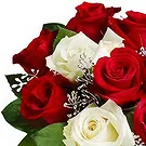 China flowers  -  Romantic Red and White Rose Bouquet  Flower Bouquet/Arrangement