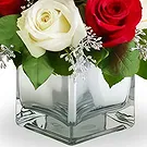 China flowers  -  Romantic Red and White Rose Bouquet  Flower Bouquet/Arrangement