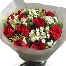 Zunyi flowers  -  Red Roses and White Wax Flower Arrangement Flower Bouquet/Arrangement