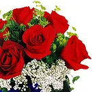 China flowers  -  Elegant Red Roses with Baby's Breath Bouquet Flower Bouquet/Arrangement