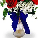 China flowers  -  Elegant Red Roses with Baby's Breath Bouquet Flower Bouquet/Arrangement