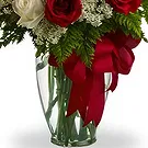 China flowers  -  Romantic Red and White Roses in a Beautiful A Flower Bouquet/Arrangement