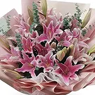 China flowers  -  Elegant Pink Lilies Hand Bouquet Flower Bouquet/Arrangement