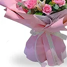 China flowers  -  Graceful Pink Rose and Lily Floral Bouquet Flower Bouquet/Arrangement
