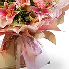 China flowers  -  Timeless Pink Roses, Carnations, and Lilies B Flower Bouquet/Arrangement