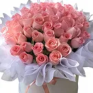 China flowers  -  Timeless Pink Roses Arranged in a Chic Hatbox Flower Bouquet/Arrangement