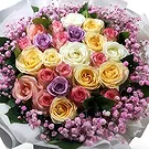 China flowers  -  Charming Bouquet of Pink, White, Champagne, a Flower Bouquet/Arrangement
