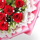 China flowers  -  Red Roses and Baby’s Breath Arrangement with  Flower Bouquet/Arrangement