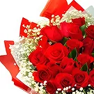 China flowers  -  Romantic Red Roses Bouquet with Baby breath Flower Bouquet/Arrangement