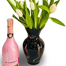 Amstercol I flowers  -  Tulip Arrangement with JP Sparkling Wine Flower Bouquet/Arrangement