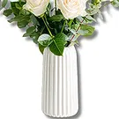 Italy flowers  -  Peace of Mind: Pure Ivory Rose Beauty Flower Bouquet/Arrangement