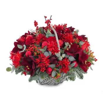 Νεάπολη λουλούδια- Εκλεκτό καλάθι με λουλούδια για την παραμονή 