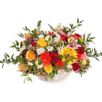 Νεάπολη λουλούδια- Καλάθι με λουλούδια του φθινοπώρου