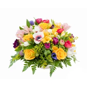 بائع زهور ميلان- قطعة مركزية من الزهور الطازجة