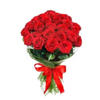 neapol kvety- 24 červených Ruží