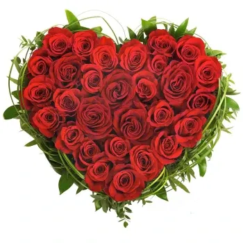 بائع زهور ميلان- قلب الورد الأحمر