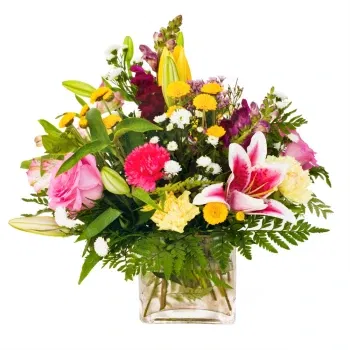 بائع زهور صقلية- الزنابق والورود وتكوين الزهور الصغيرة