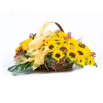 Флоренция цветя- Кошница със слънчогледи