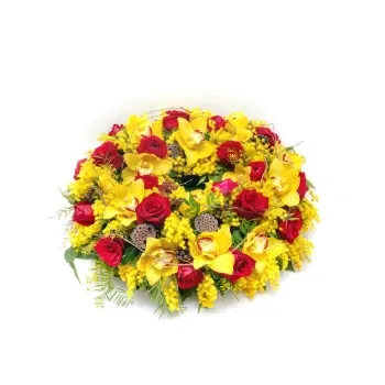 بائع زهور فلورنسا- قطعة مركزية من الزهور الطازجة