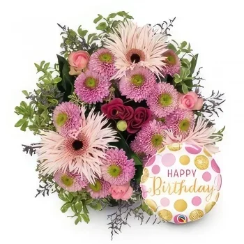 Planken-virágok- Boldog születésnapot Virágkötészeti csokor