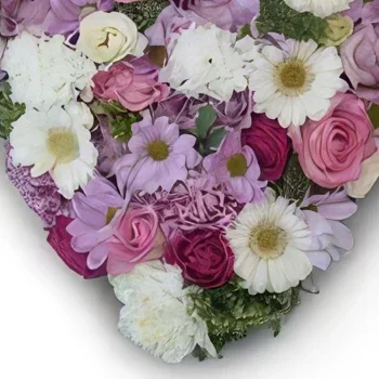 Βαντούζ λουλούδια- Παστέλ Καρδιά Μπουκέτο/ρύθμιση λουλουδιών