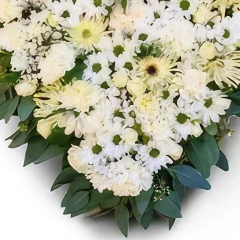 Vaduz Blumen Florist- Weißes Herz Bouquet/Blumenschmuck