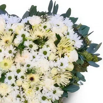 ליכטנשטיין פרחים- לב לבן זר פרחים/סידור פרחים