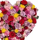 fiorista fiori di Schellenberg- Cuore colorato Bouquet floreale