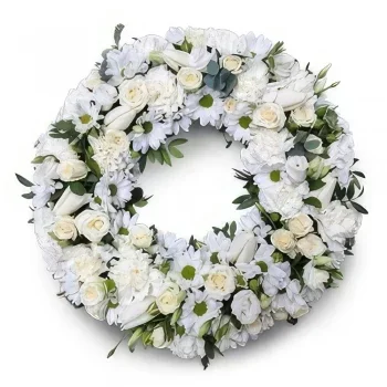 fleuriste fleurs de Bâle- Couronne blanche Bouquet/Arrangement floral