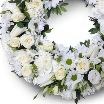 Ζυρίχη λουλούδια- Λευκό στεφάνι Μπουκέτο/ρύθμιση λουλουδιών