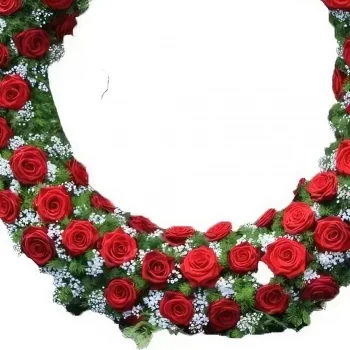 Лозана цветя- Червен венец Букет/договореност цвете