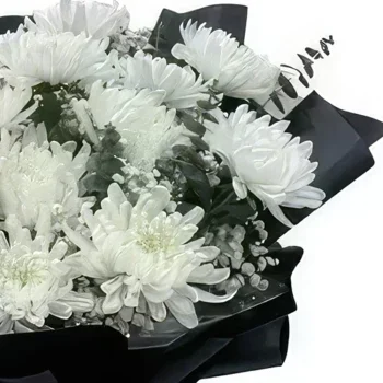 Dongguan bloemen bloemist- Witte sympathie Boeket/bloemstuk