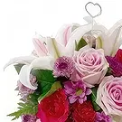 Phitsanulok flowers  -  Sweet Purple & Pink Vase Flower Bouquet/Arrangement
