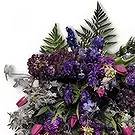 Kolding blomster- Blandet lilla begravelsesbuket Blomst buket/Arrangement