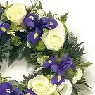 Sig () blommor- Mjuka rosor rund krans Bukett/blomsterarrangemang