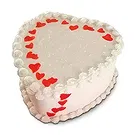 El Balyana flowers  -  Vanilla Heart Cake Flower Bouquet/Arrangement