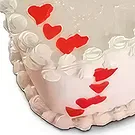 El Balyana flowers  -  Vanilla Heart Cake Flower Bouquet/Arrangement