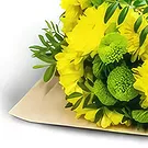 Bogdanica blomster- Gule perler Blomsterarrangementer bukett