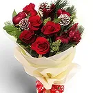 Buangkok flowers  -  Stylish Red Christmas Roses Flower Bouquet/Arrangement