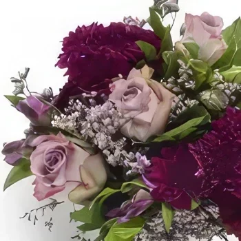 ดอกไม้ ออสโล - ความสามัคคีสีม่วงสดใส ช่อดอกไม้/การจัดวางดอกไม้