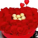 St. Maarten flowers  -  Valentine Luxury Box Flower Bouquet/Arrangement