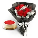 Mankhan flowers  -  Velvet Touch Flower Bouquet/Arrangement