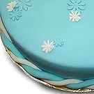 Powidz blomster- Dåpsdesignkake Blomsterarrangementer bukett